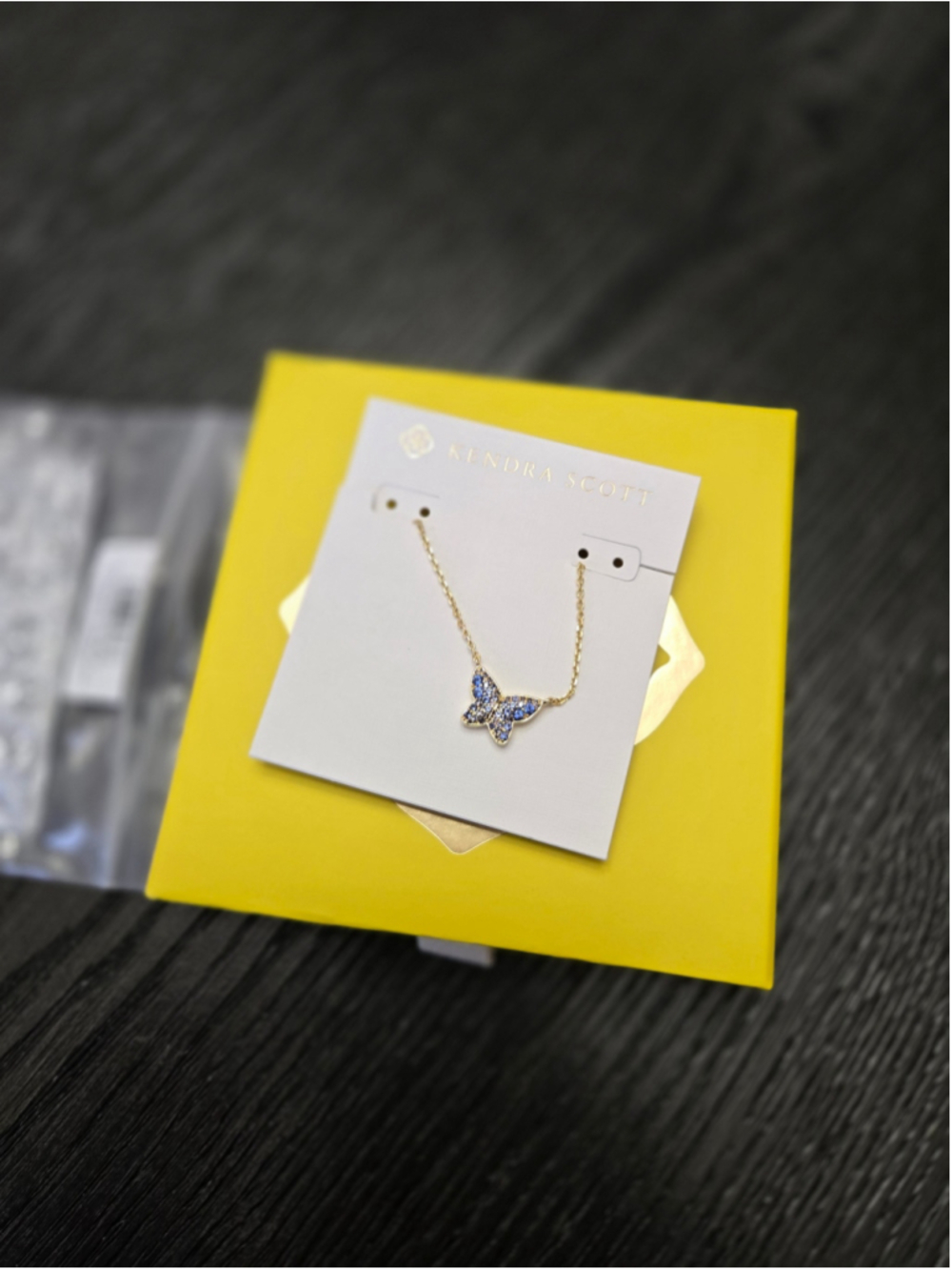 Women's Kendra Scott Lillia Butterfly Necklace One Size Gold Blue - Picture 3 of 4